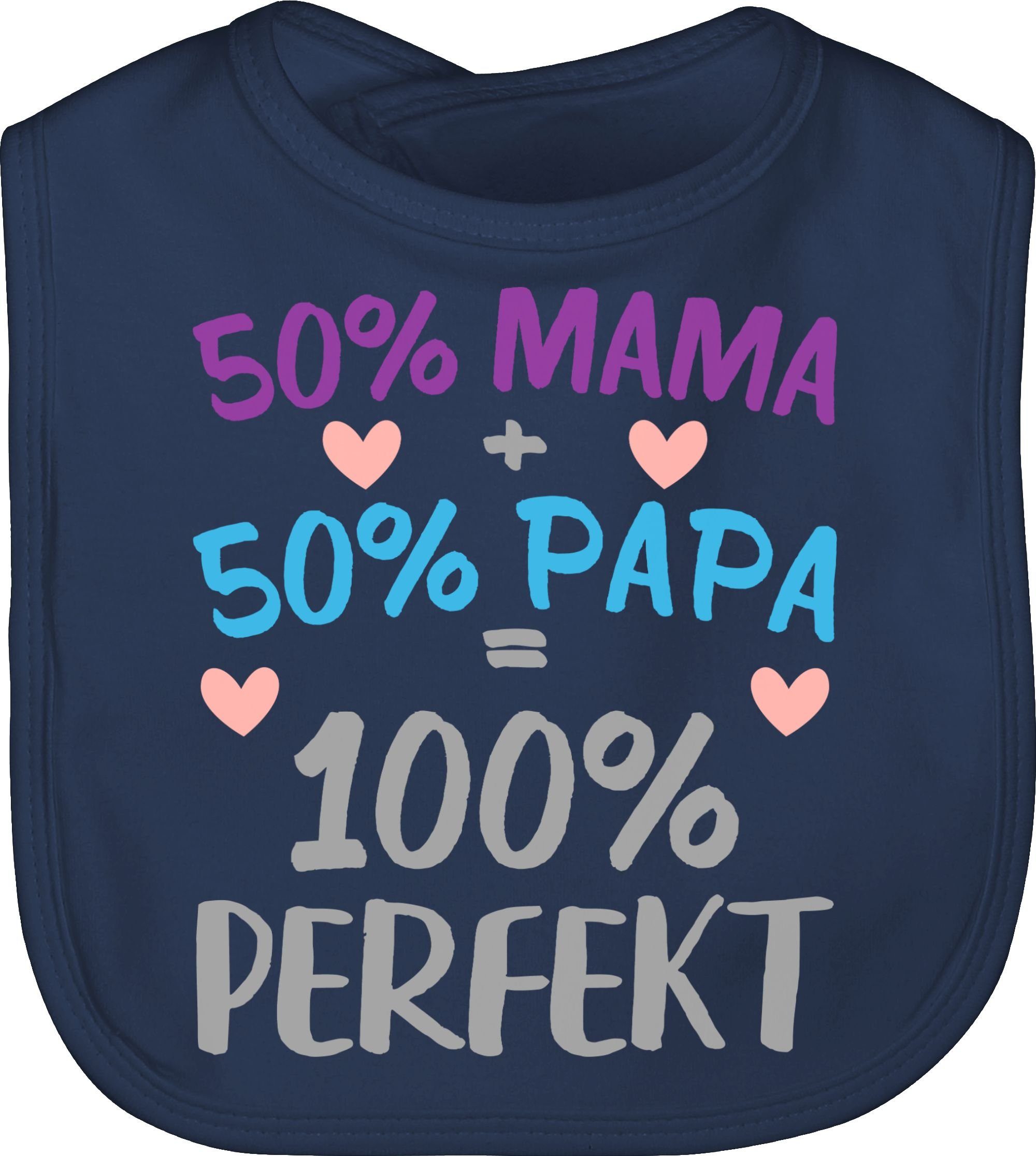 Shirtracer Lätzchen »50 Mama 50 Papa 100 Perfekt Statement