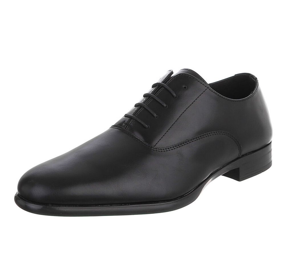 Coolwalk Herren Schnürschuh klassisch elegant für Business & Alltag Schnürschuh (91917905) Blockabsatz Business-Schuhe in Schwarz