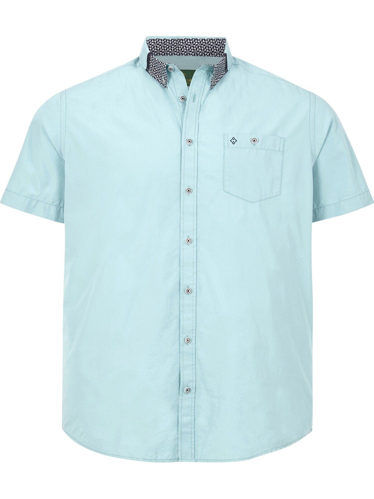 Charles Colby Kurzarmhemd DUKE GRAYSON grafischer Kragen, Comfort Fit