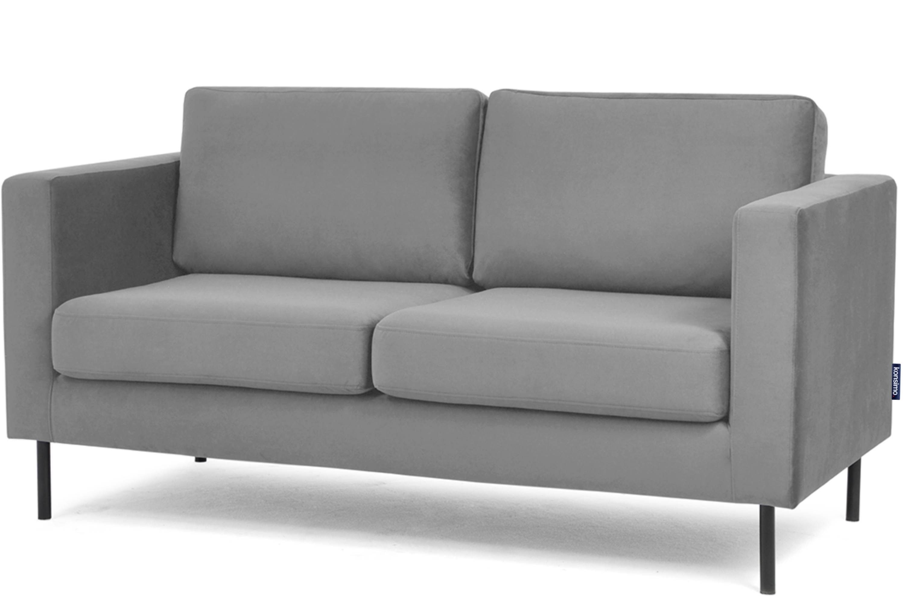 Konsimo 2-Sitzer TOZZI Sofa 2 Personen, | Beine, grau | grau grau Design universelles hohe