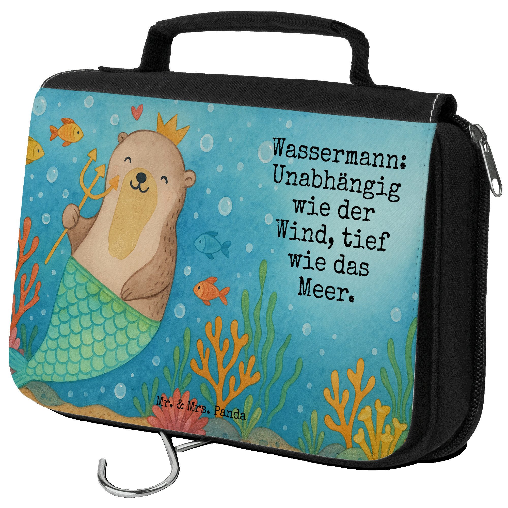 Kulturbeutel Wassermann Astrologie Design, kosmetiktäschchen, Weiß, Kosmetiktasche