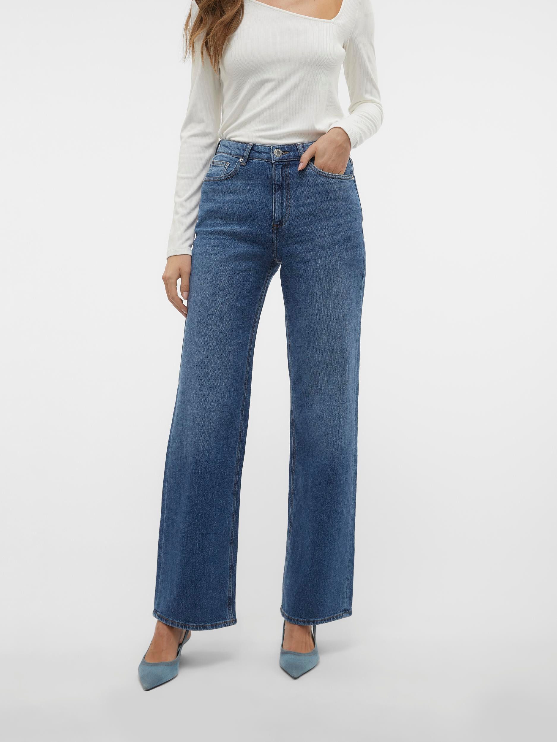 High-waist-Jeans VMTESSA HR WIDE JEANS RA380 GA NOOS