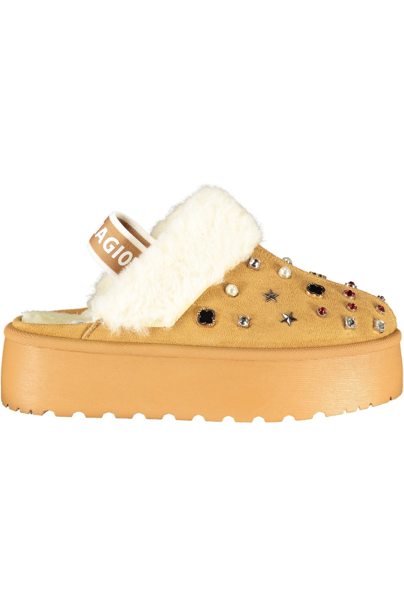 Laura Biagiotti Шлепанцы Luxuriöse Damen Winterpantoffeln: Sabot mit Strass