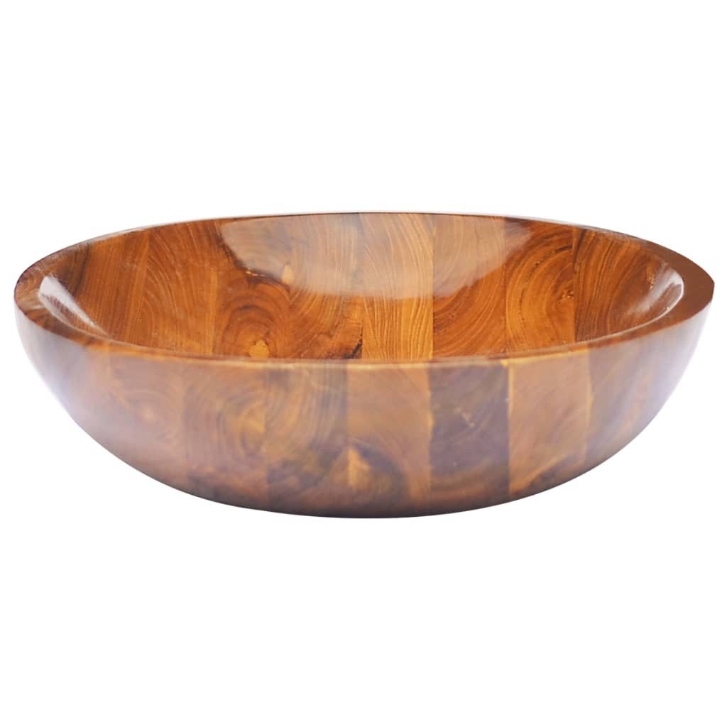 vidaXL Waschbecken Waschbecken Badezimmer Aufsatzwaschbecken Massivholz Teak 60x40x10 cm