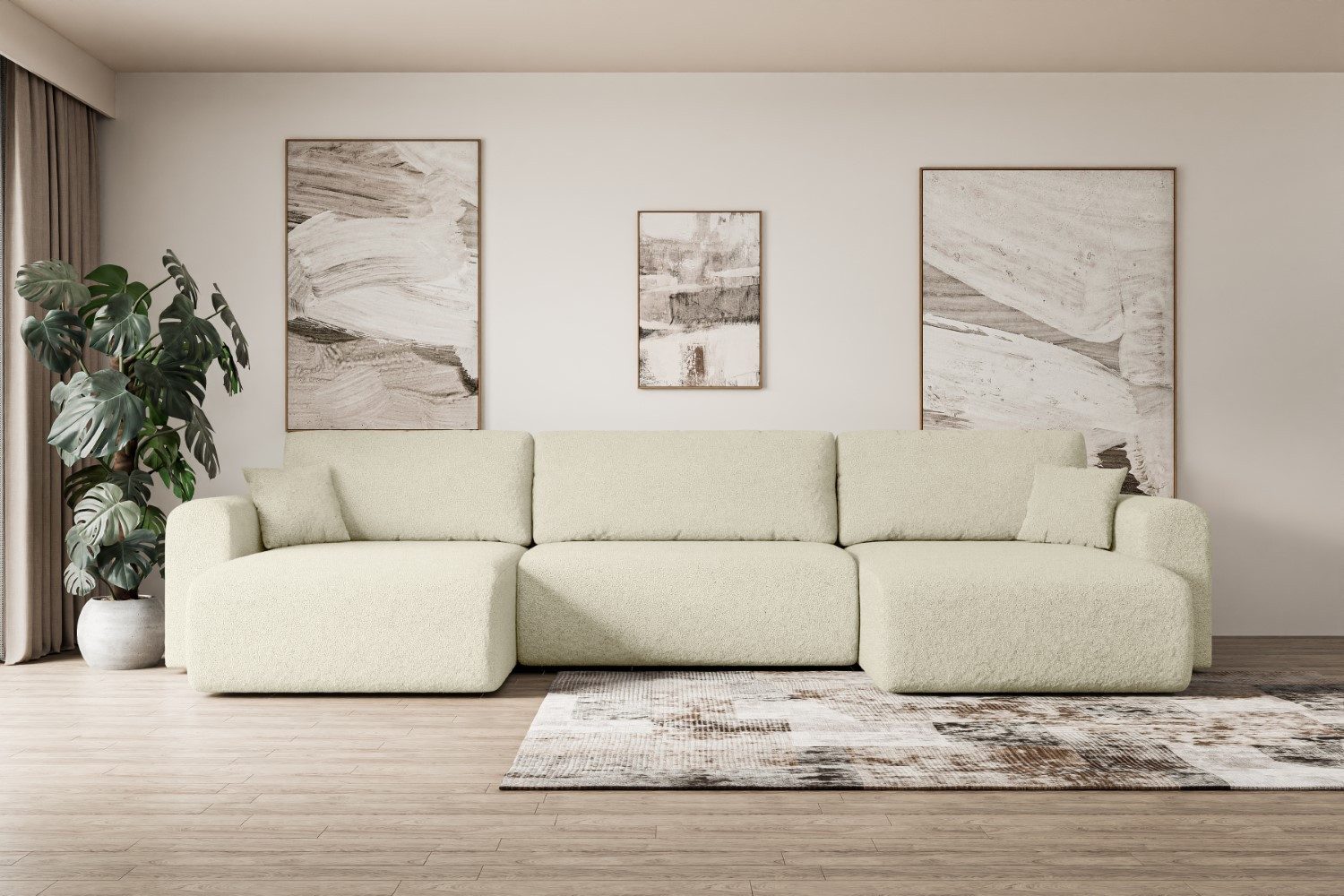ALTDECOR Wohnlandschaft ORRO-U, Couch mit Schlaffunktion, günstig online kaufen