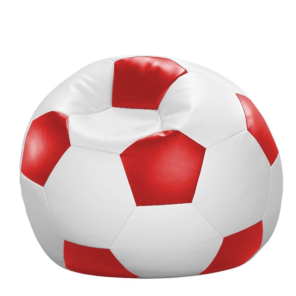 Giantore Sitzsack Sitzkissen, Fußball- aus Kunstleder Ø 90 cm, für Fußballfans