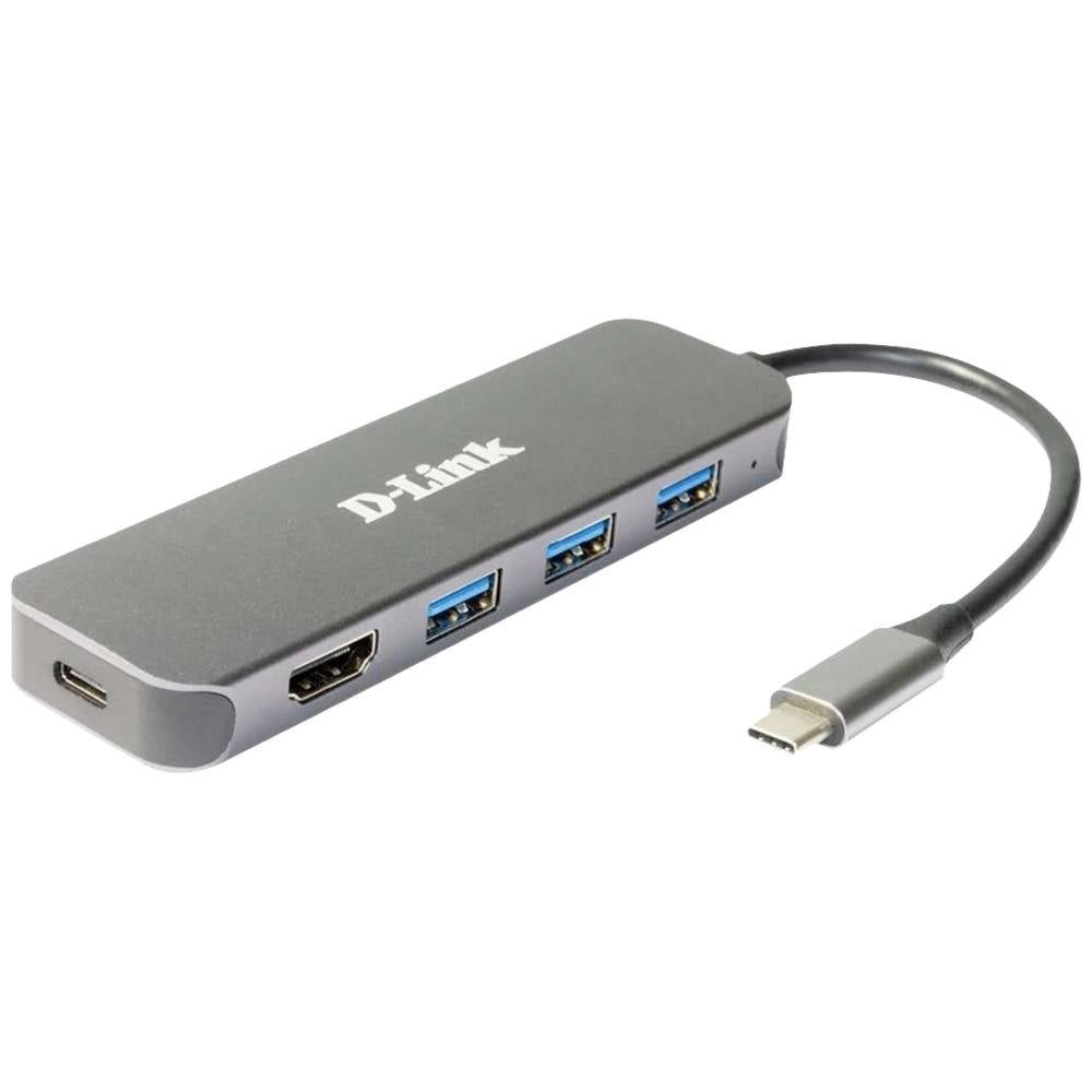D-Link Laptop-Dockingstation 5-in-1 USB-C® Hub mit Power Delivery DUB-2333