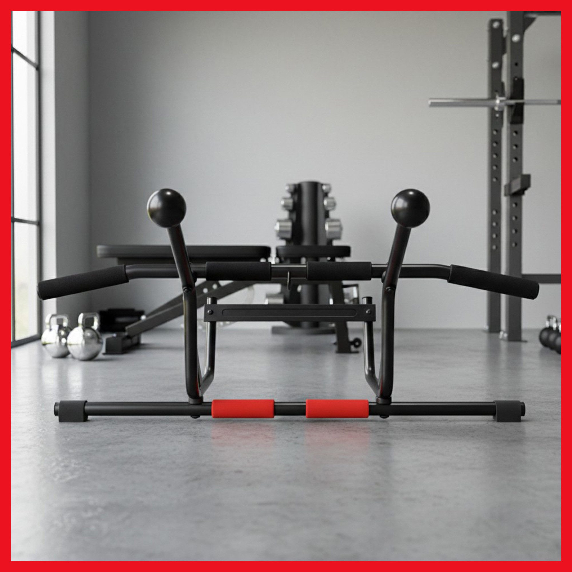 PeakPower Klimmzugstange Pullup+Dip, Klimmzugstange für Türrahmen zum Einhängen ohne Schrauben