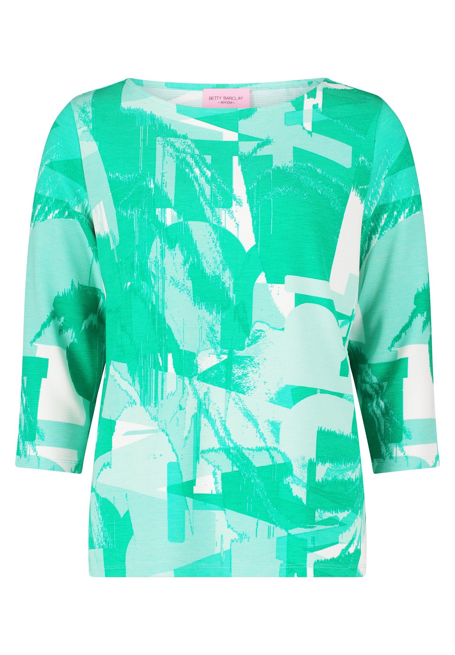 Betty Barclay Sweatshirt mit Rippenstruktur Green/Petrol (1-tlg) Material