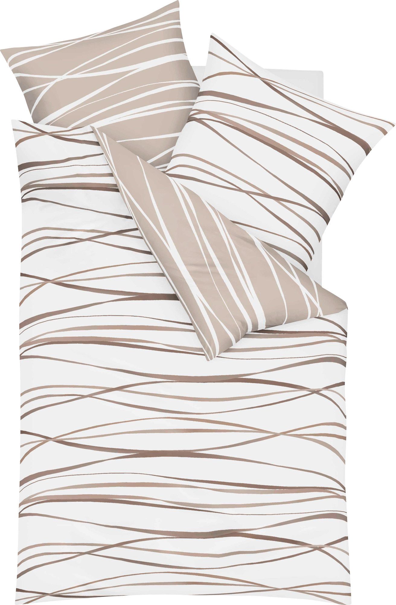 Kaeppel Bettwäsche Wendebettwäsche, Mako-Satin, Streifen günstig online kaufen