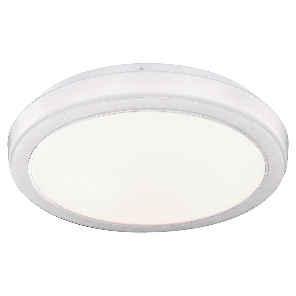 GLOBO LIGHTING LED Deckenleuchte, Leuchtmittel inklusive, Warmweiß, Deckenleuchte Deckenlampe Wohnzimmerleuchte LED weiß rund Schlafzimmer