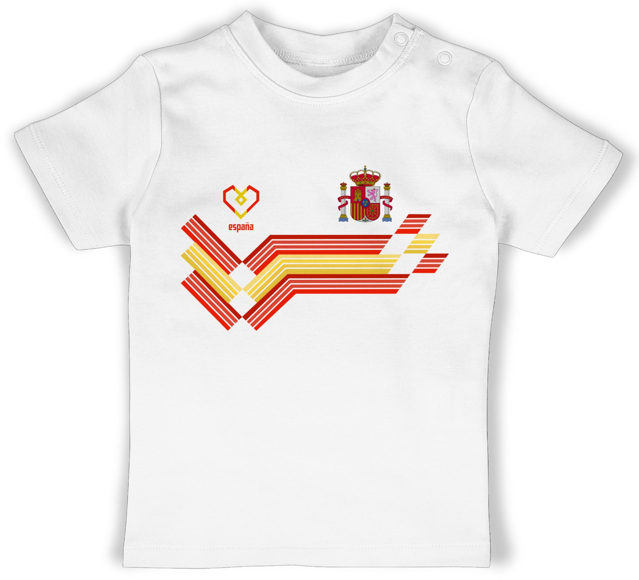 Shirtracer T-Shirt Espana Fanartikel EM, Spanien Wappen 2024 Fussball EM Fanartikel Baby