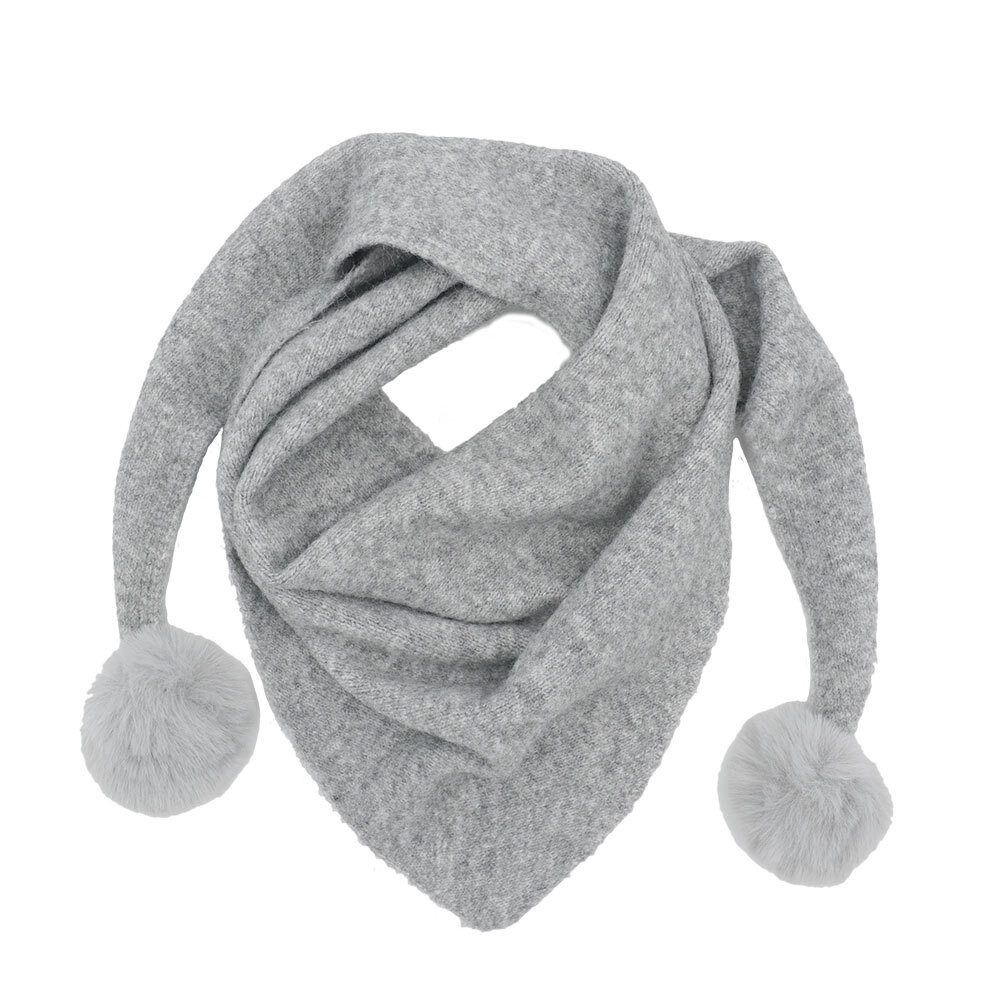 MAXIMO Halstuch MINI GIRL-Dreiecktuch, Pompons, (1-St)