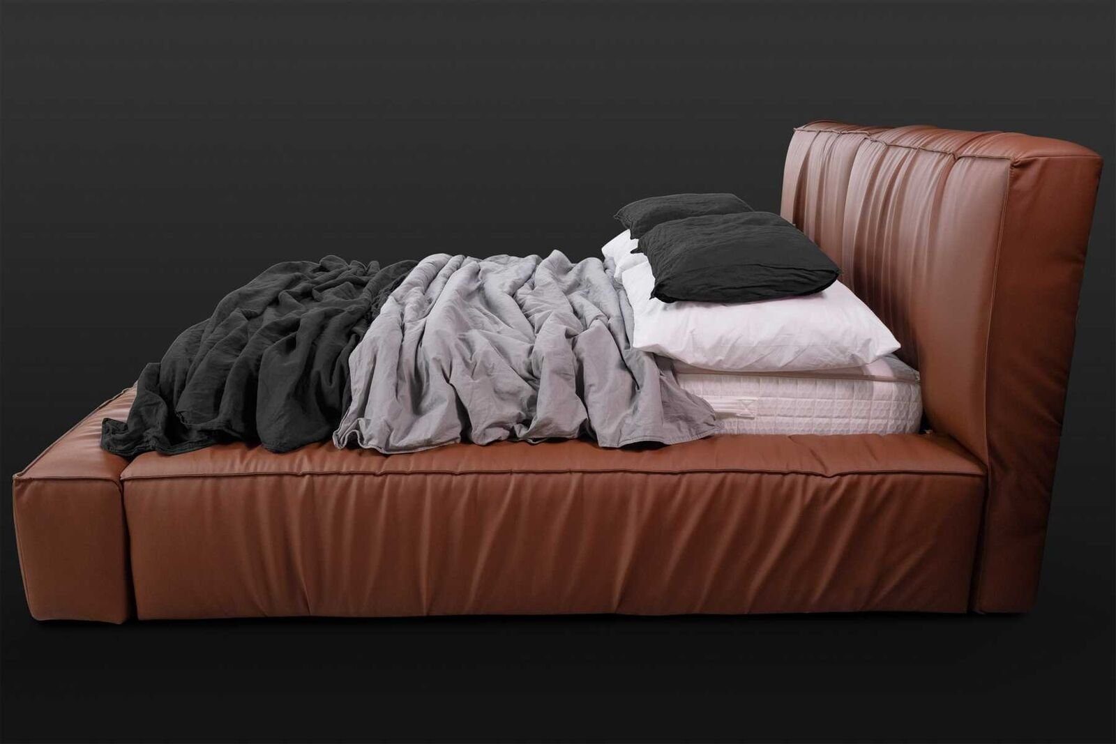 Luxus JVmoebel 1x Bett Design Möbel Bett (1-tlg., Polsterbett in Betten 180x200cm Bett), Europa Hotel Made Kunstleder