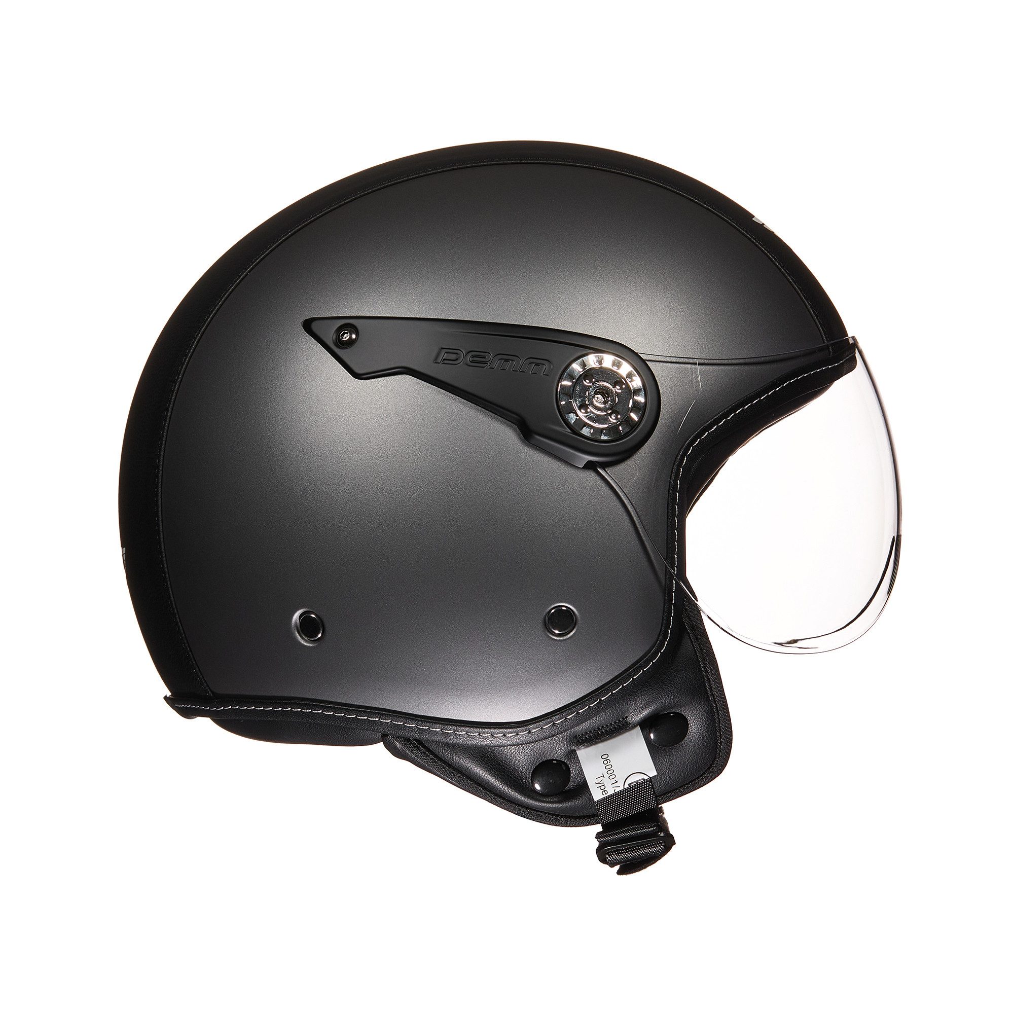 MOTO HELMETS Motorradhelm Integralhelm Motorrad Full Helm H-44 Vintage Retro, Helm für Motorrad Roller Vespa, Schnellverschluss, Visier, nur 1050g