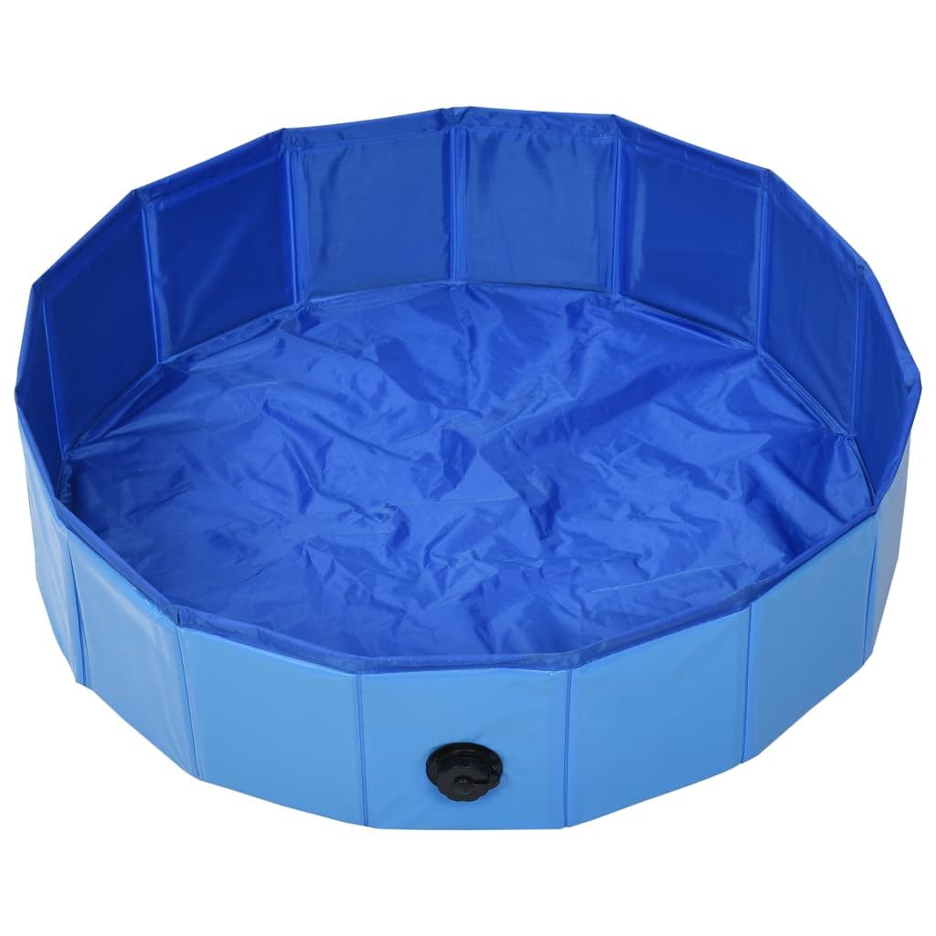 vidaXL Hundepool, Pool Faltbar Blau 80 x 20 cm PVC