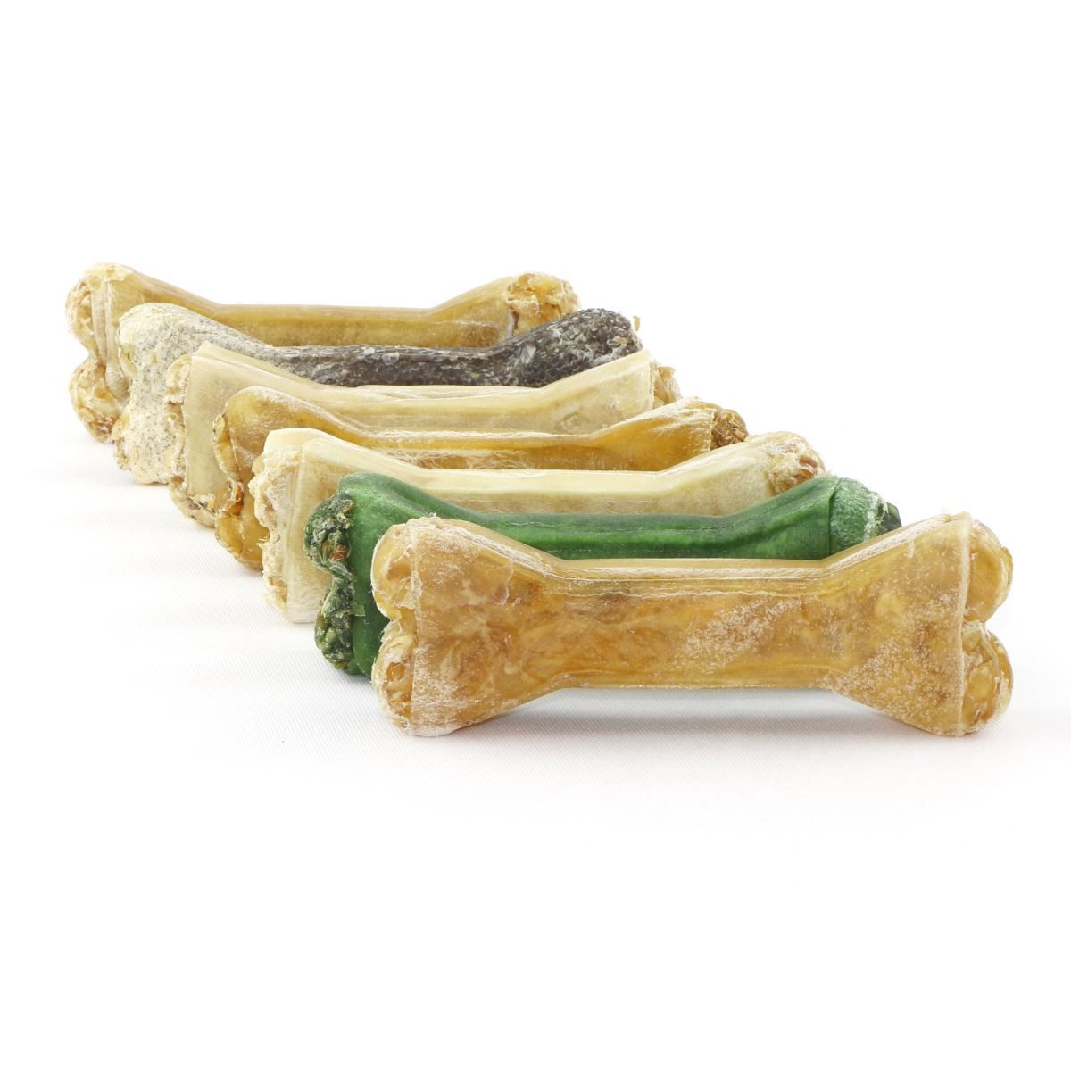 DOGBOSS DOGBOSS 100% Natur gefüllte Kauknochen, hergestellt in EU 7er Probierset 12 cm, Snack für: Hunde