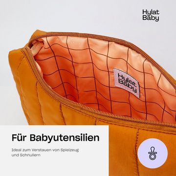 Hylat Baby Kulturbeutel Produkte für Kinder, Kosmetiktasche - stilvolle gesteppte Windeltasche - Braun