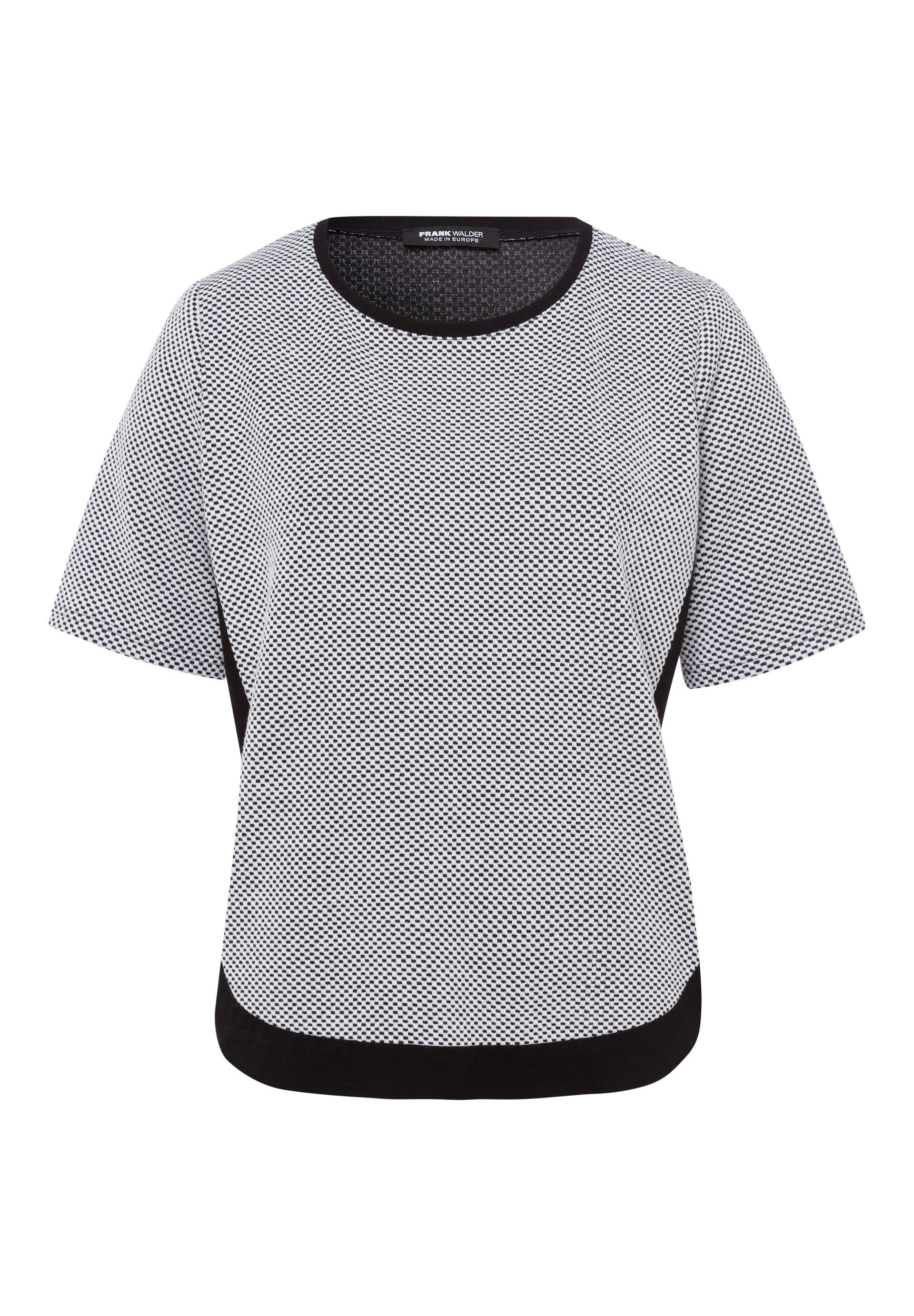 FRANK WALDER Kurzarmshirt mit kontrastfarbenen Blenden günstig online kaufen