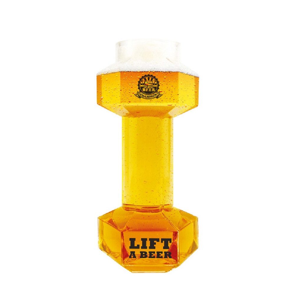 Bierglas Hantel Gewicht Glas