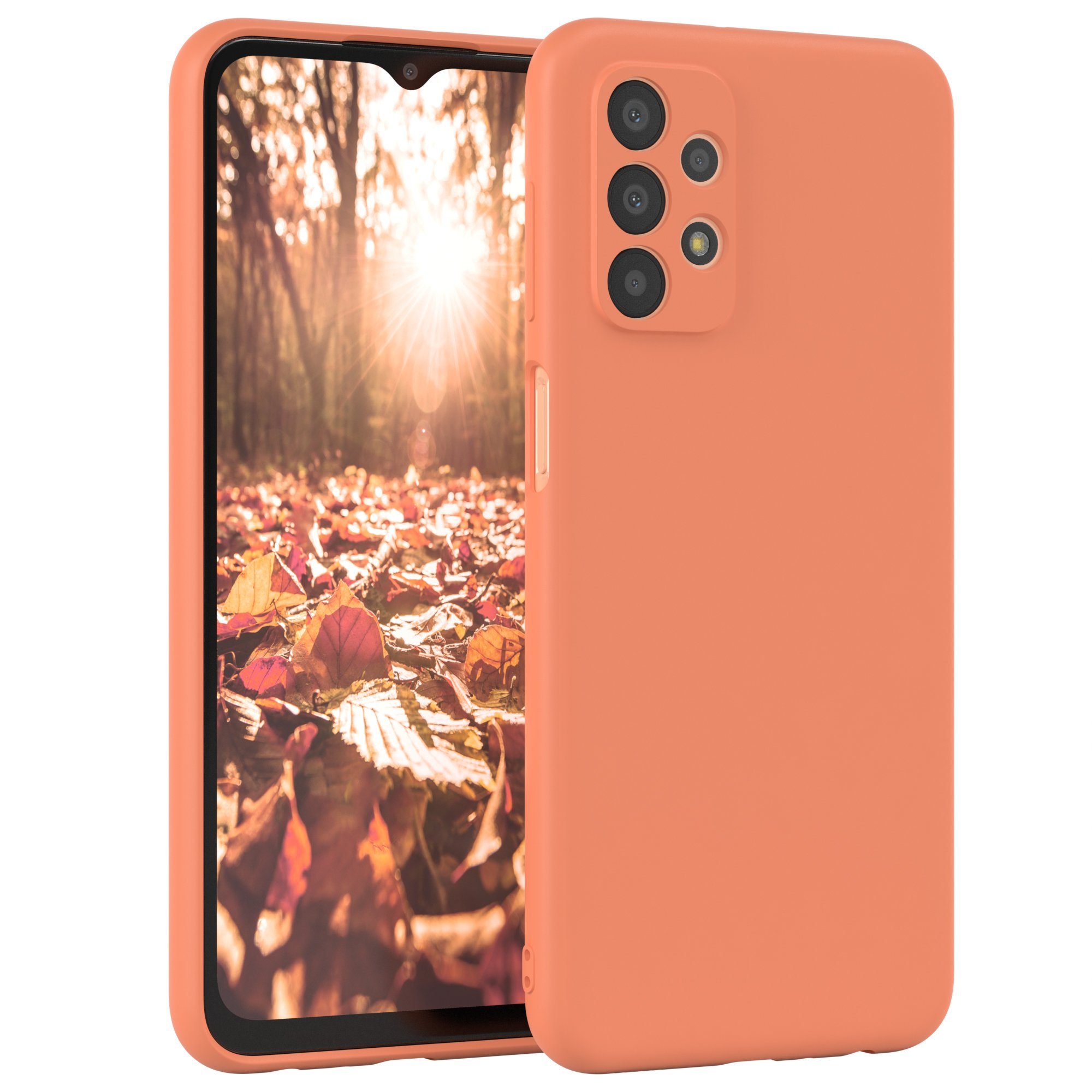 EAZY CASE Handyhülle TPU Hülle für Samsung Galaxy A23 5G 6,6 Zoll, Schutzhülle mit Kameraschutz telefonhülle elastisch bumper tpu Orange