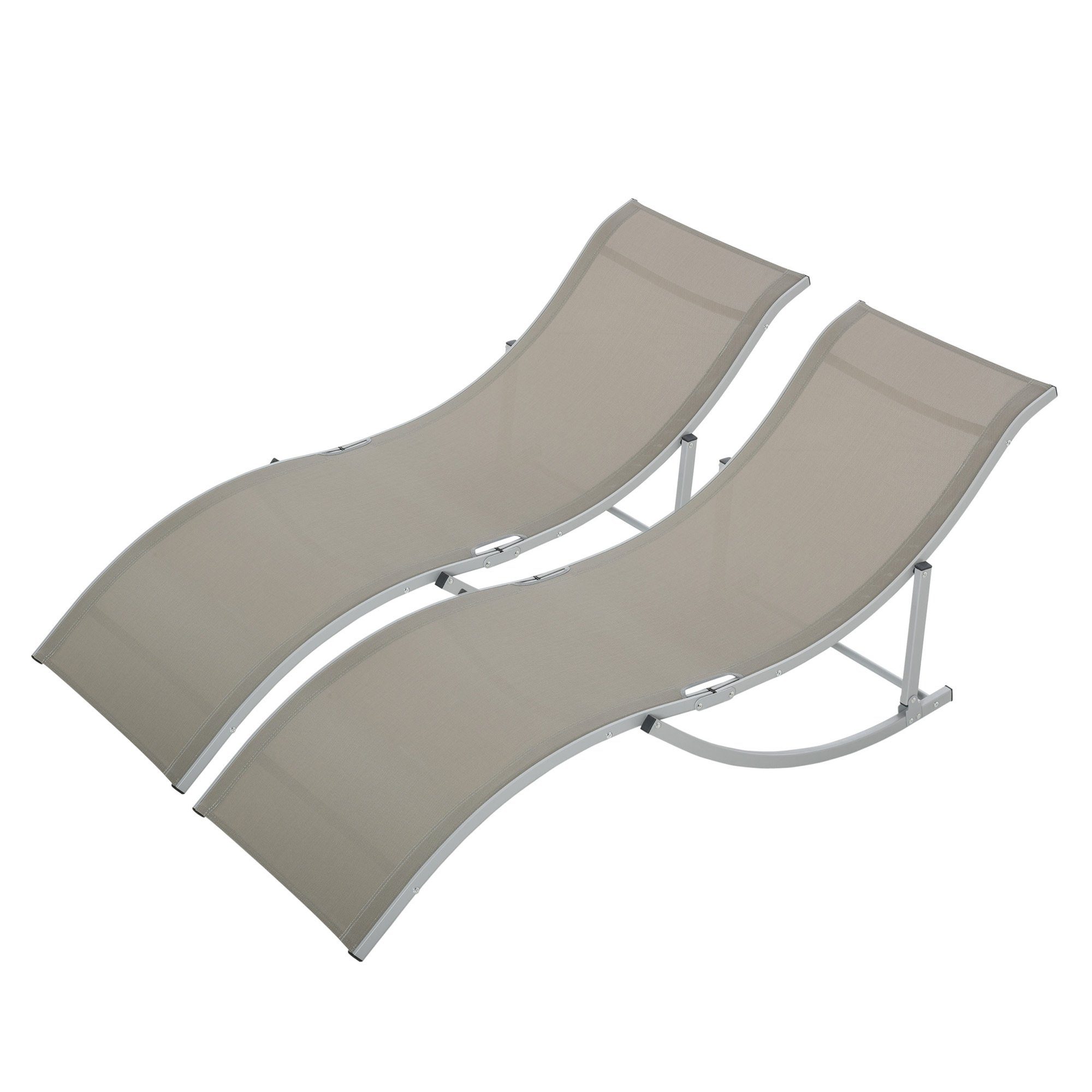 Outsunny Gartenliege Gartenliegen 2er Set günstig online kaufen