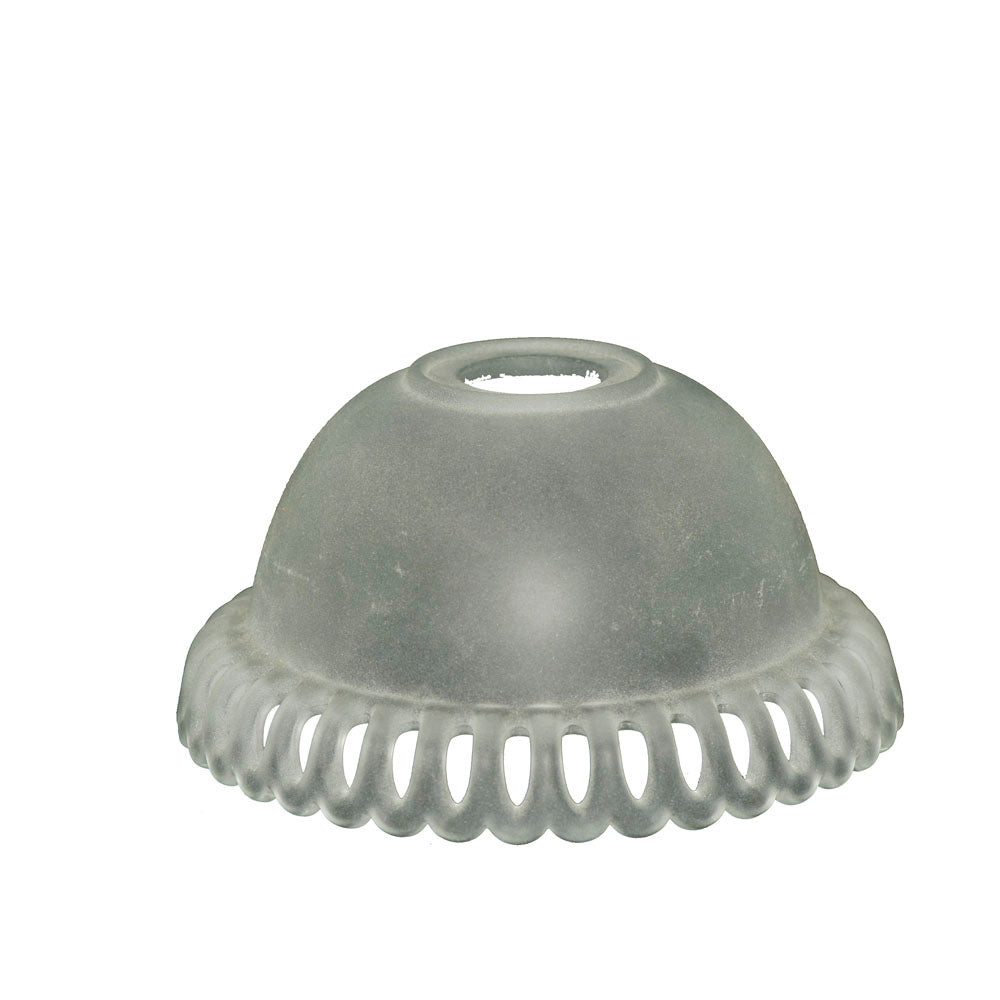 Dirk Davids Leuchten GmbH Lampenschirm Glasschirm Lampenschirm ersatzglas Kronnenglas Matt Weiß E14 Höhe 7,5