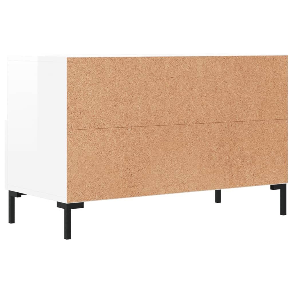 vidaXL TV-Schrank TV-Schrank (1-St) Holzwerkstoff Hochglanz-Weiß cm 80x36x50