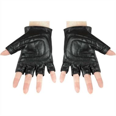 Bestlivings Lederhandschuhe Motorradhandschuh "fingerlos" - Leder Handschuh in vers. Größen "unisex"
