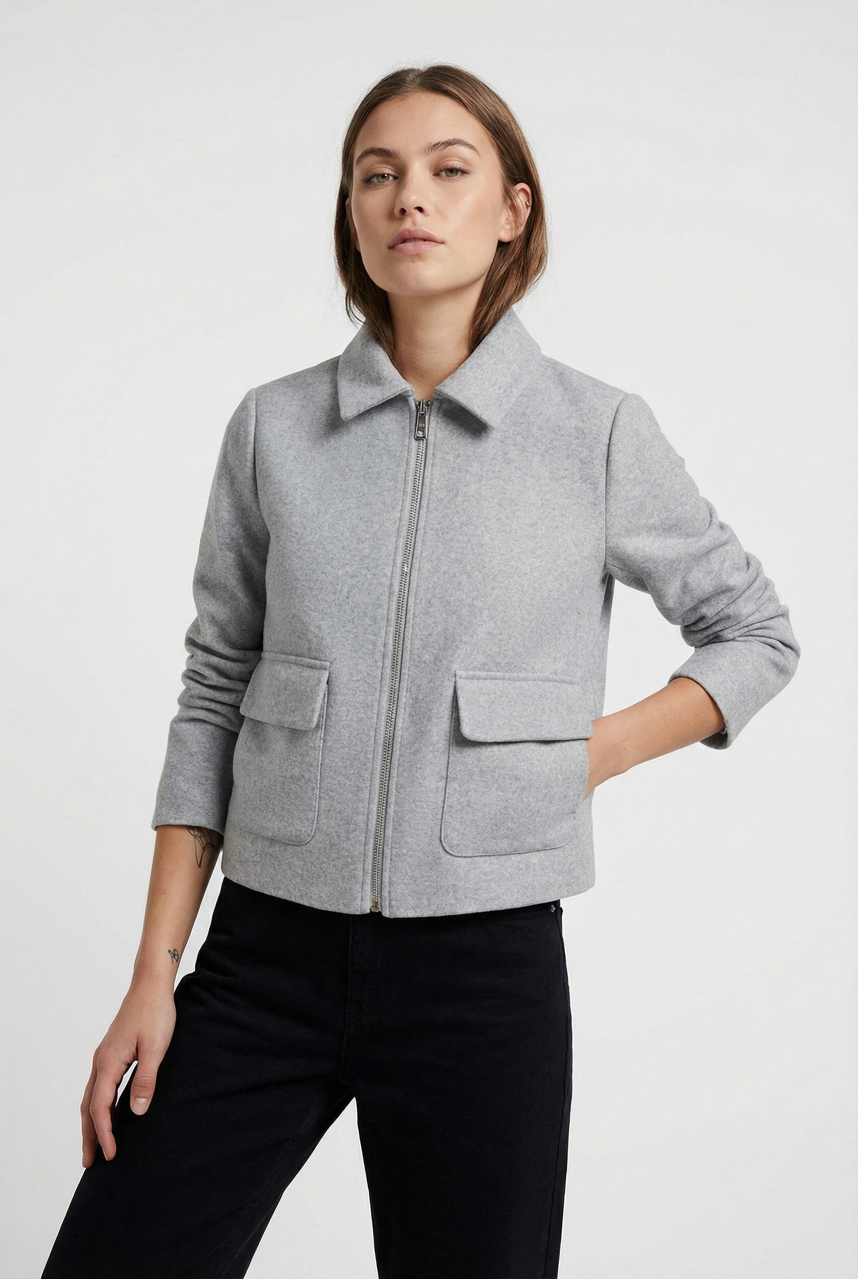 ONLY Kurzjacke ONLVELA ZIP SHORT JACKET OTW