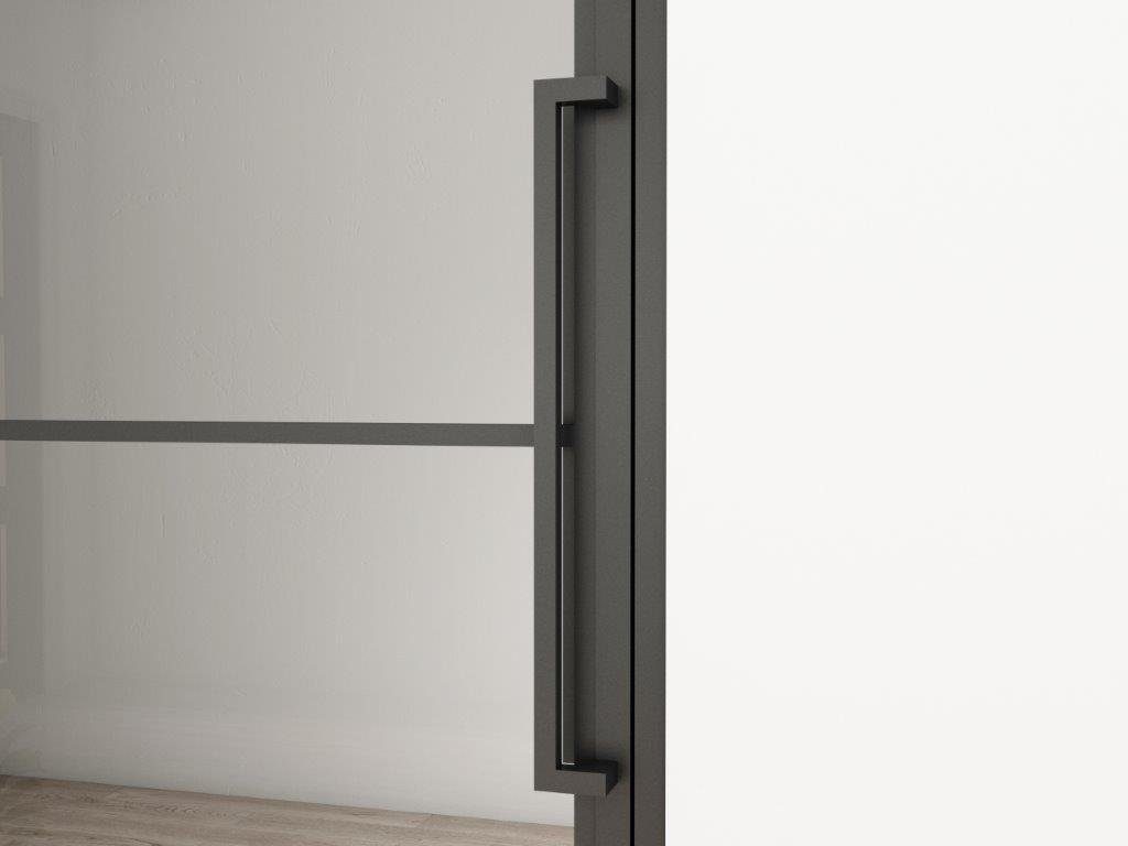 inova wohnen Zimmertür Glastür mit Stahlrahmen satiniertes Glas (Komplett S günstig online kaufen