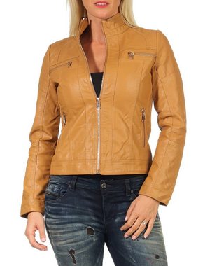 malito more than fashion Lederimitatjacke 5193 Kunstleder Jacke mit Stehkragen