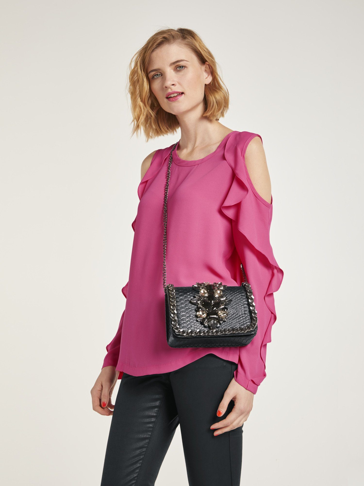 heine STYLE Bluse mit Volant am Ärmel, Moderne Bluse online kaufen | OTTO