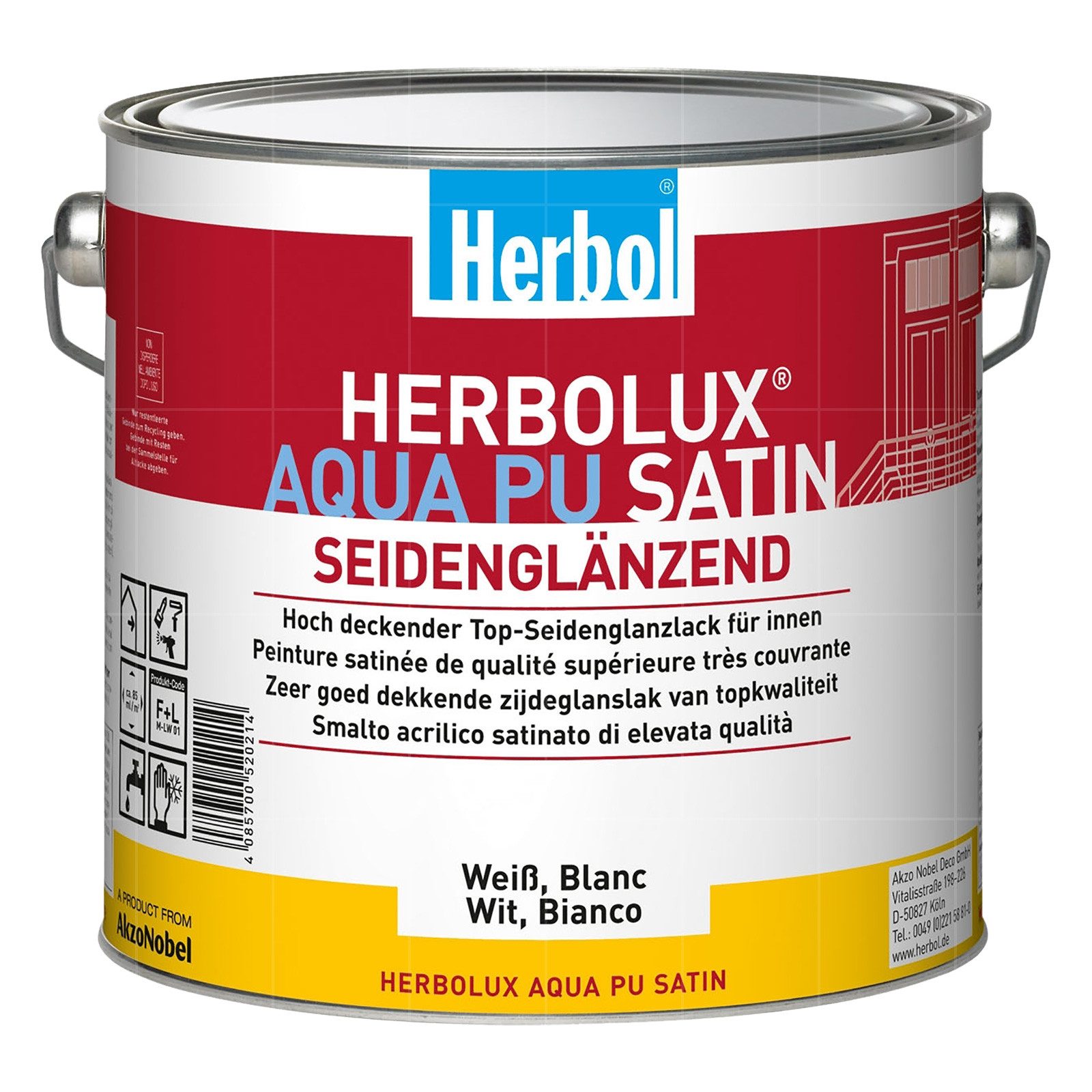 Herbol Lack Herbol Herbolux Aqua PU Satin 0,75 LTR