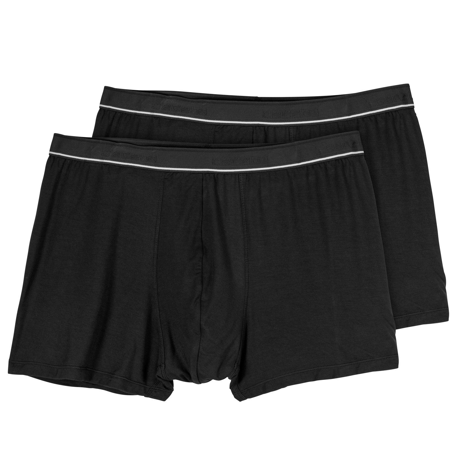 Boxershorts Ceceba Stretch-Pants 2er-Pack Übergröße schwarz