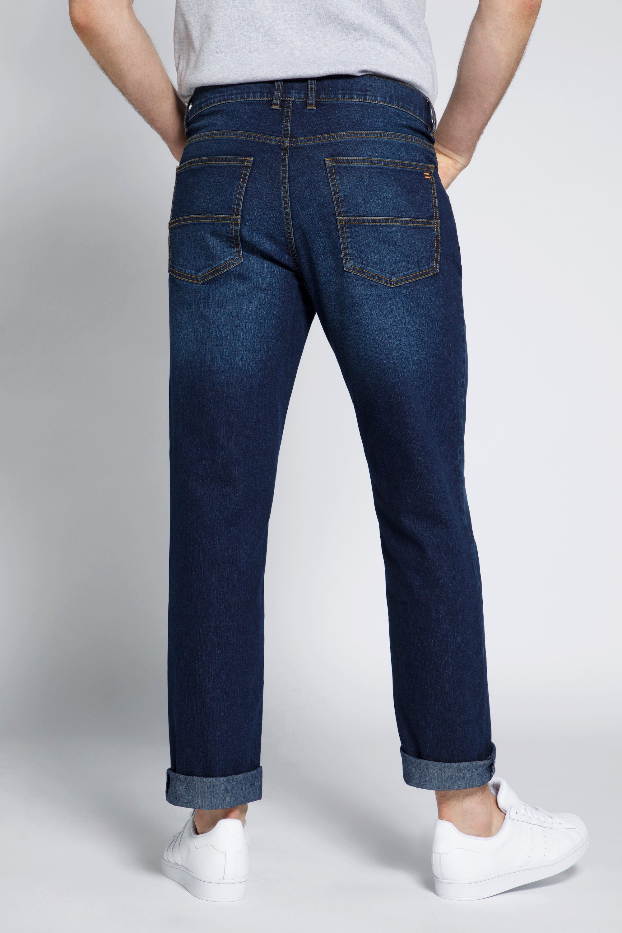 Pocket Regular Bauch STHUGE 5 Jeans STHUGE blue Fit denim dark 5-Pocket-Jeans Fit