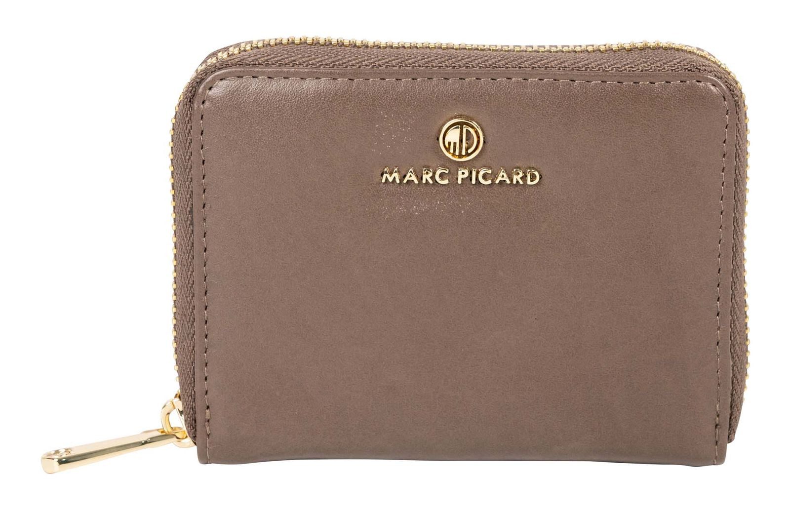 Marc Picard Geldbörse Zip Wallet, aus echtem Rindsleder mit RFID-Blocker Schutz