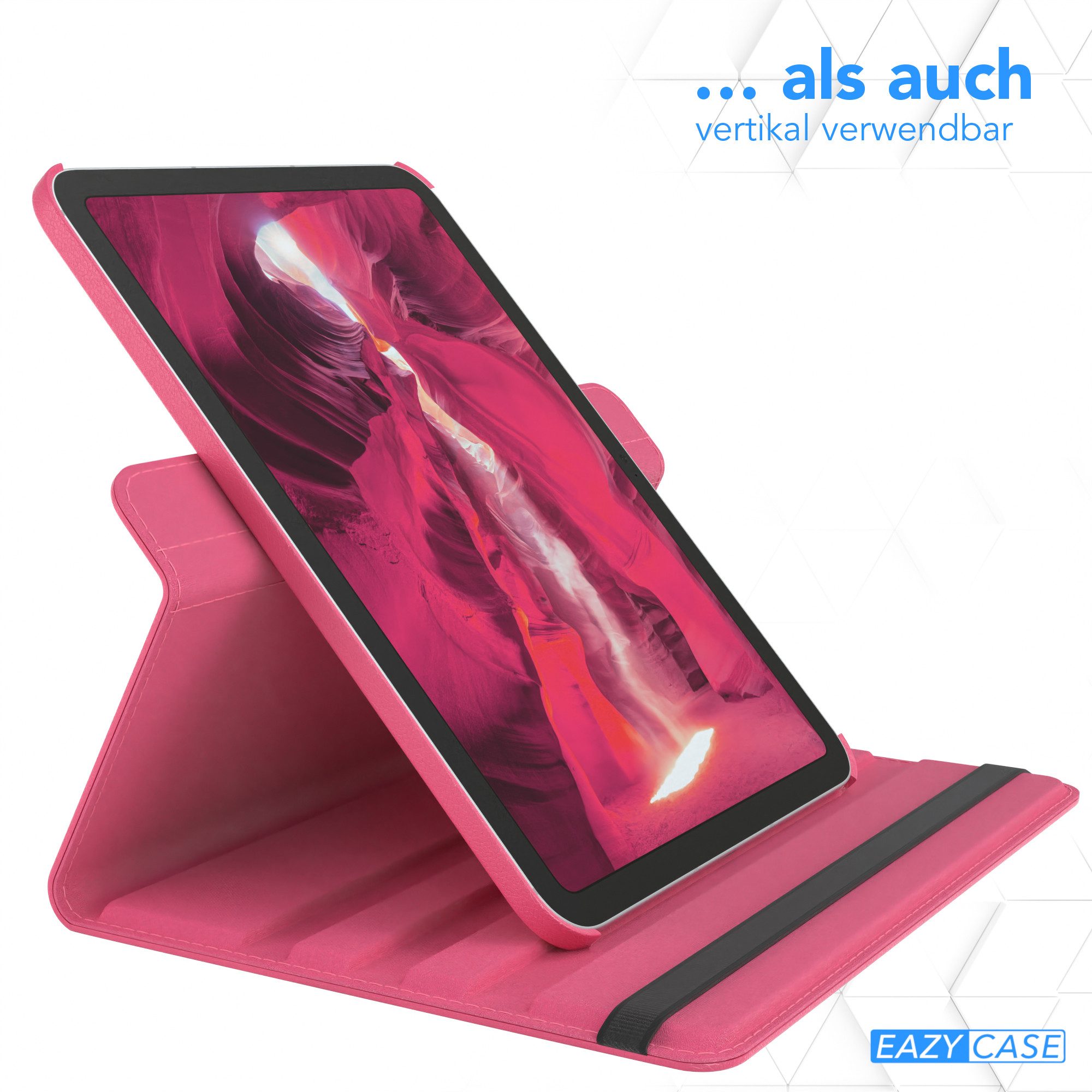 EAZY CASE Tablet-Hülle Rotation Case für Apple iPad 10. Gen. (2022) 10,9 Zoll, Klapphülle zum Aufstellen Rundum Hülle Book Tablet Slim Klappcase Pink – Bild 5 von 5