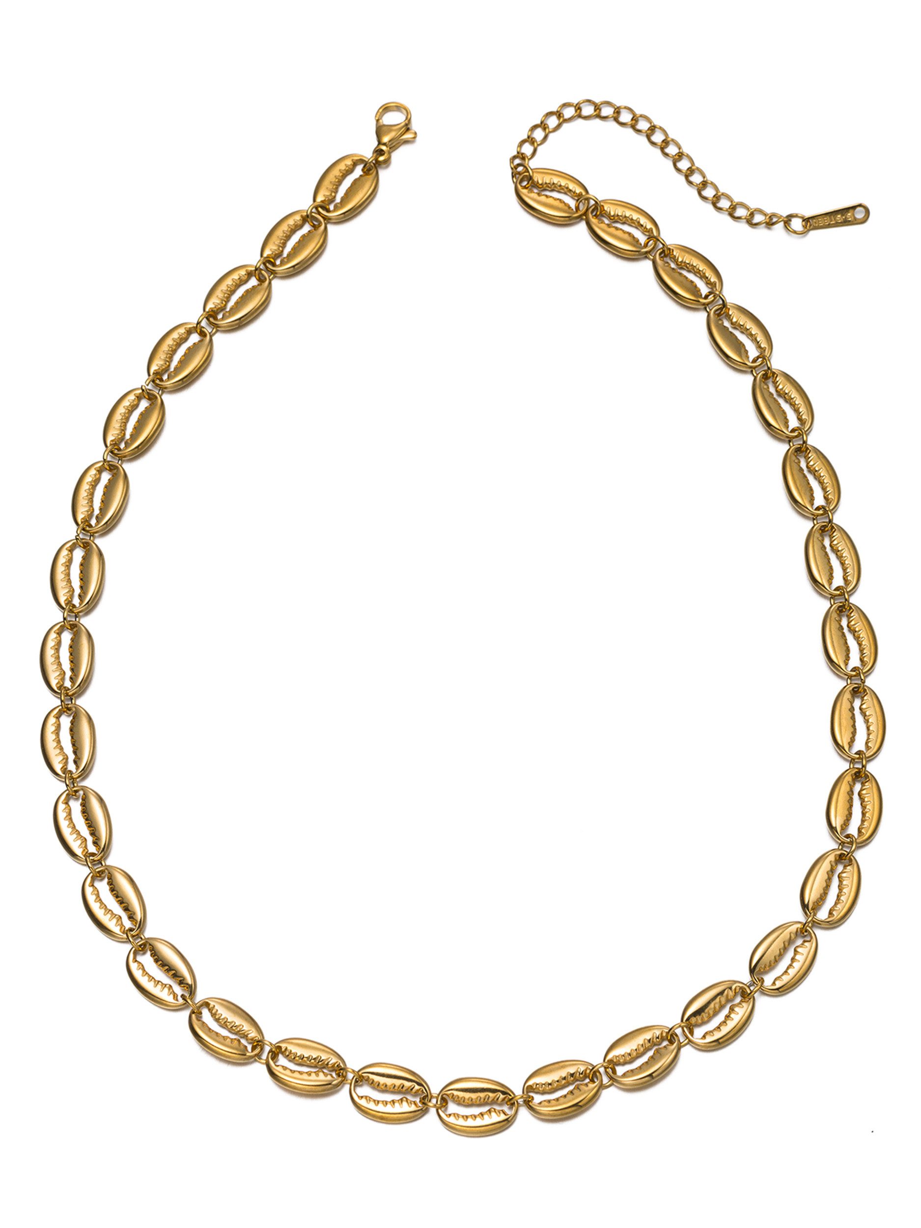 Aniston JEWELRY & WATCHES Edelstahlkette Schmuck Geschenk Edelstahl Halsschmuck Halskette Muschel-Optik, Made in Germany