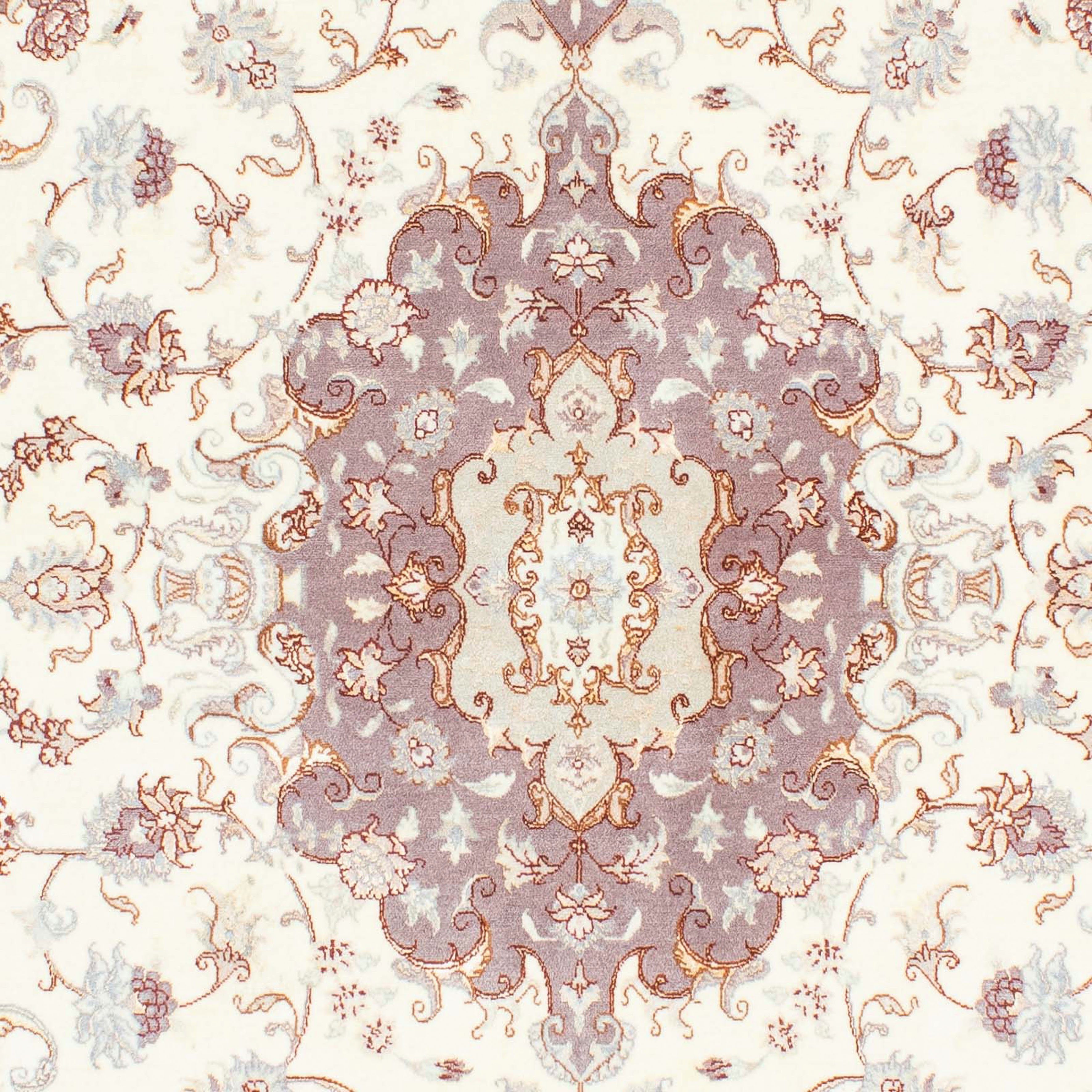 Orientteppich Perser - morgenland, 7 - Zertifikat Höhe: cm 169 - 236 mit Wohnzimmer, Täbriz mm, x - Einzelstück Handgeknüpft, rechteckig, Royal beige
