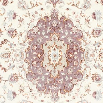 Orientteppich Perser - Täbriz - Royal - 236 x 169 cm - beige, morgenland, rechteckig, Höhe: 7 mm, Wohnzimmer, Handgeknüpft, Einzelstück mit Zertifikat