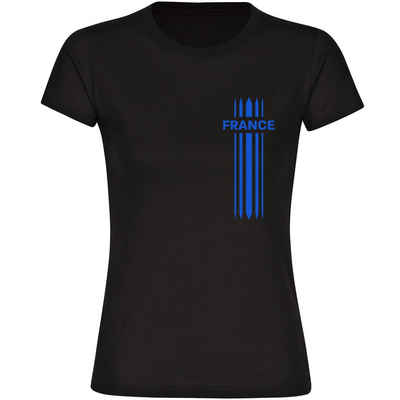 multifanshop T-Shirt Damen France - Streifen - Frauen