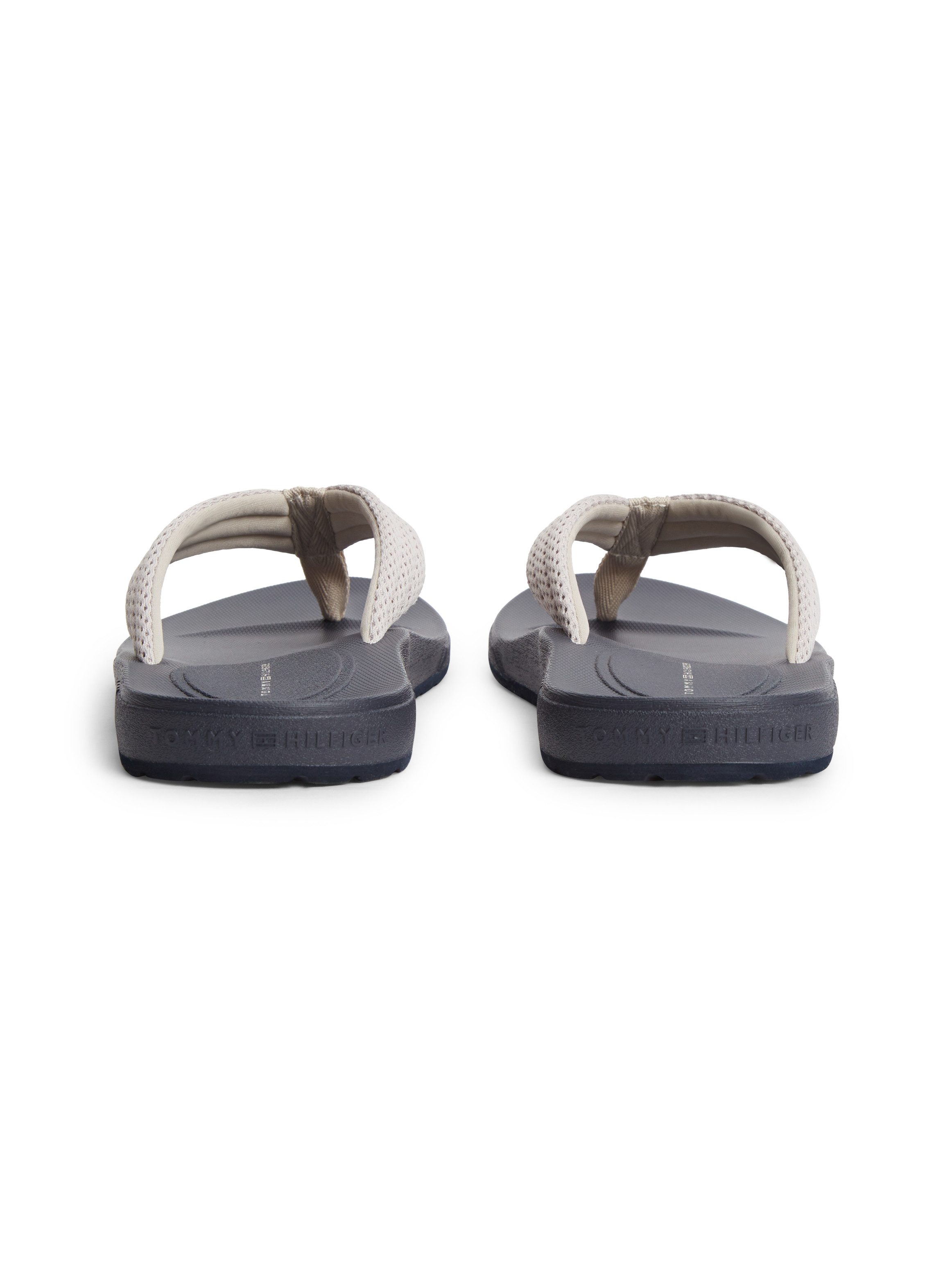 Tommy Hilfiger MOLDED PADDED HILFIGER B SANDAL Zehentrenner Strandschuh, Sommerschuh, Poolslide mit Kontrastbesatz