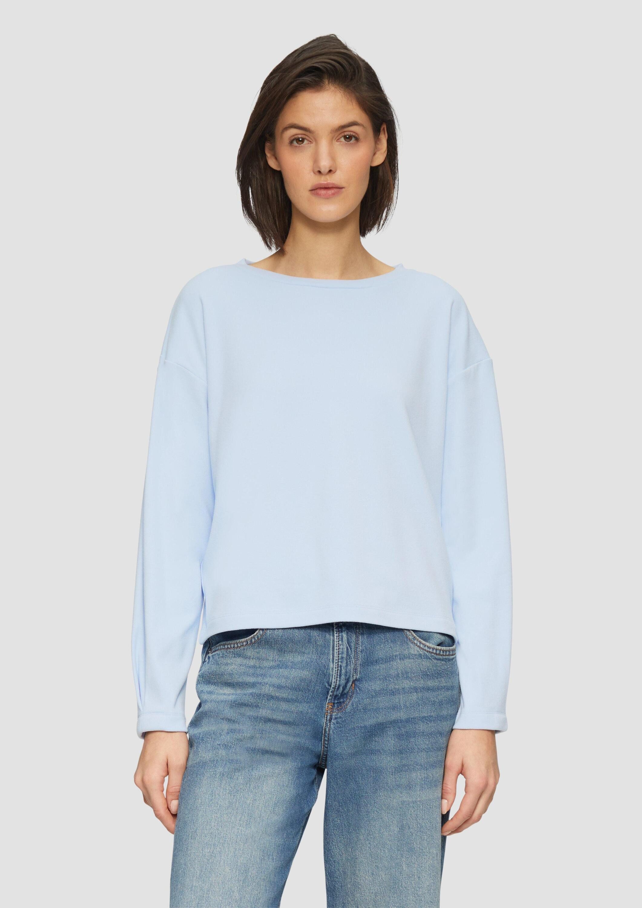 s.Oliver Sweatshirt Sweatshirt Sweatshirt mit Faltendetail am Ärmel günstig online kaufen