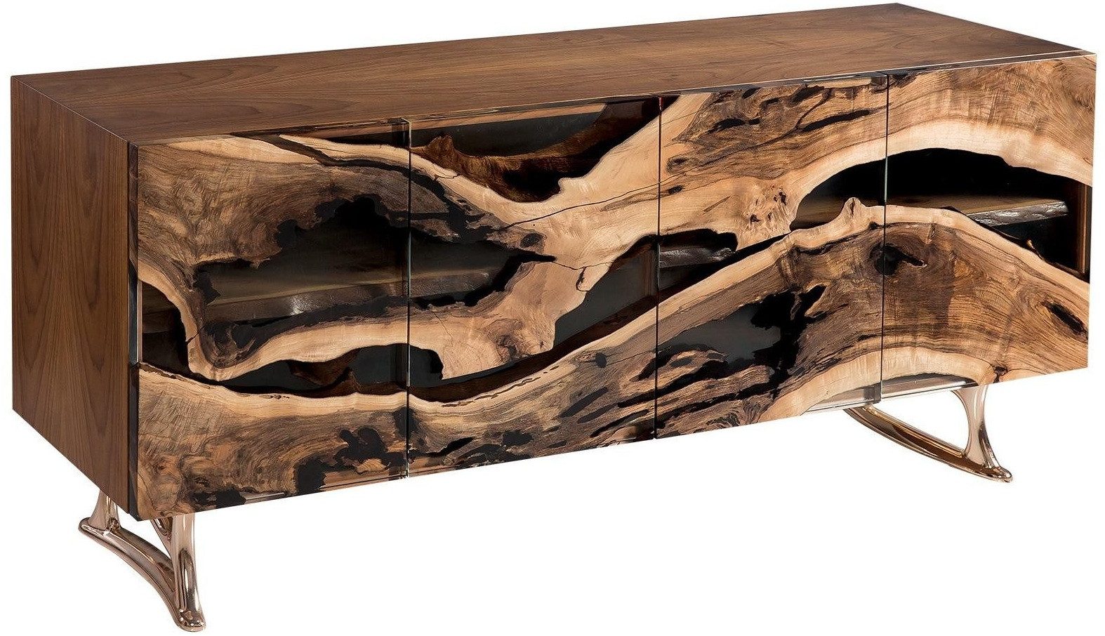 JVmoebel Konsole Braune Holzkonsole im zeitlosen Design mit klaren Linien (Packung, 1 St., Konsole), Made in Europe