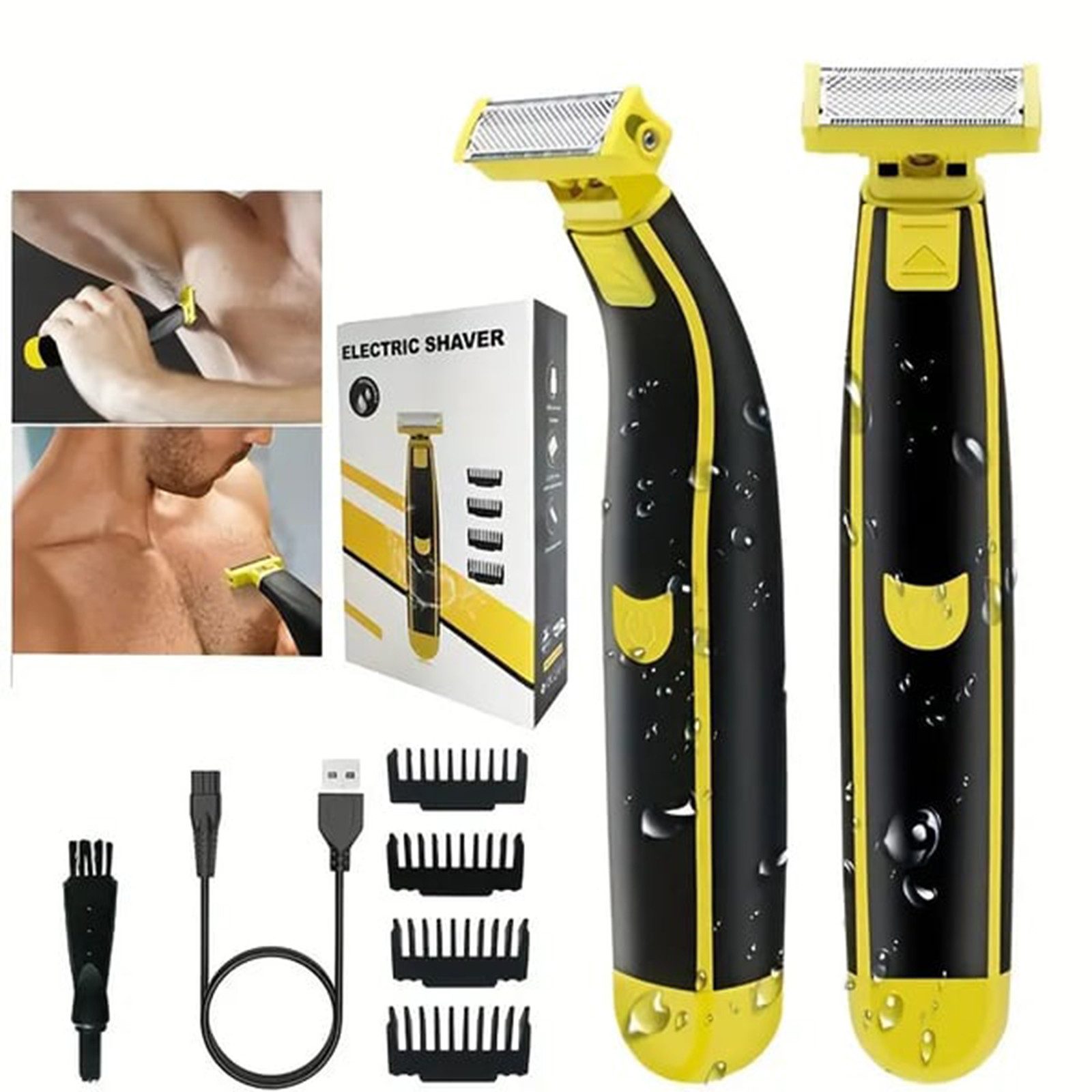 Elektrorasierer Ganzkörperrasierer Herren Bodygroomer Rasierapparat Reise Rasierer