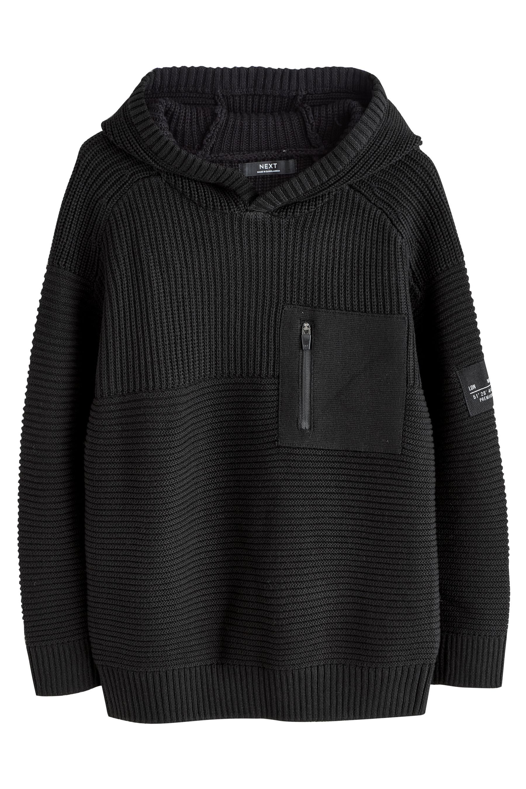Next Kapuzenpullover Gestricktes Utility-Kapuzensweatshirt (1-tlg)