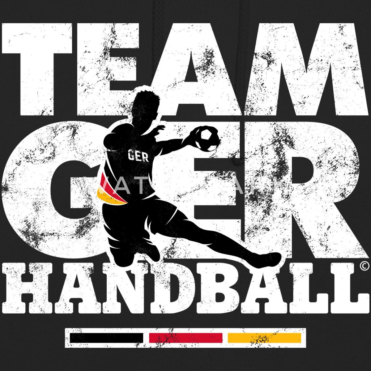 Spreadshirt Hoodie Team Germany Handball Spieler-Print mit Deutschlandflagge Unisex Hoodi (1-tlg)