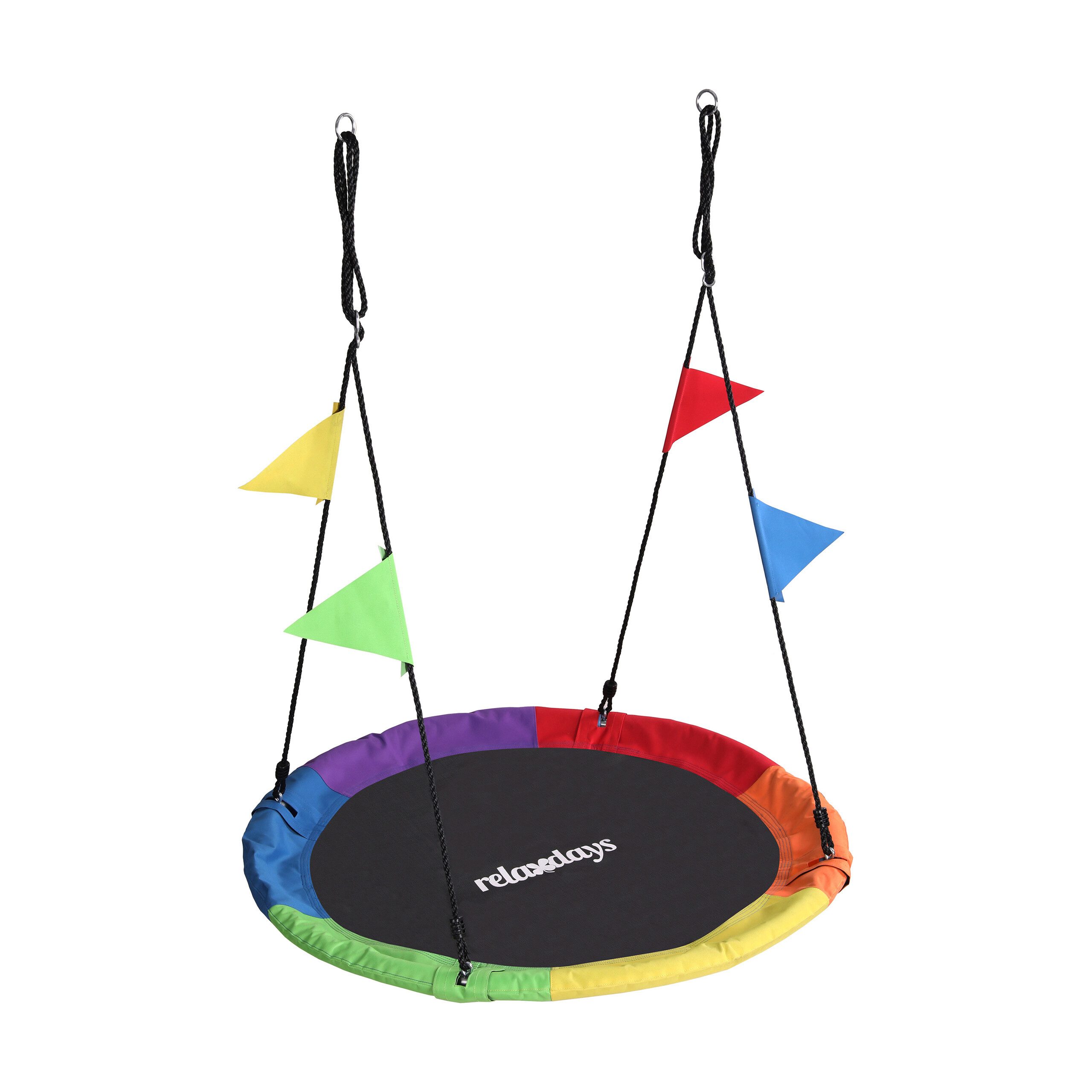 relaxdays Nestschaukel-Sitz Nestschaukel Kinder mit Wimpel, 120 cm