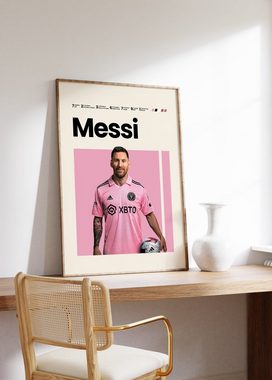 JUSTGOODMOOD Poster ® Lionel Messi 10 Inter Miami · Fußball Poster · ohne Rahmen